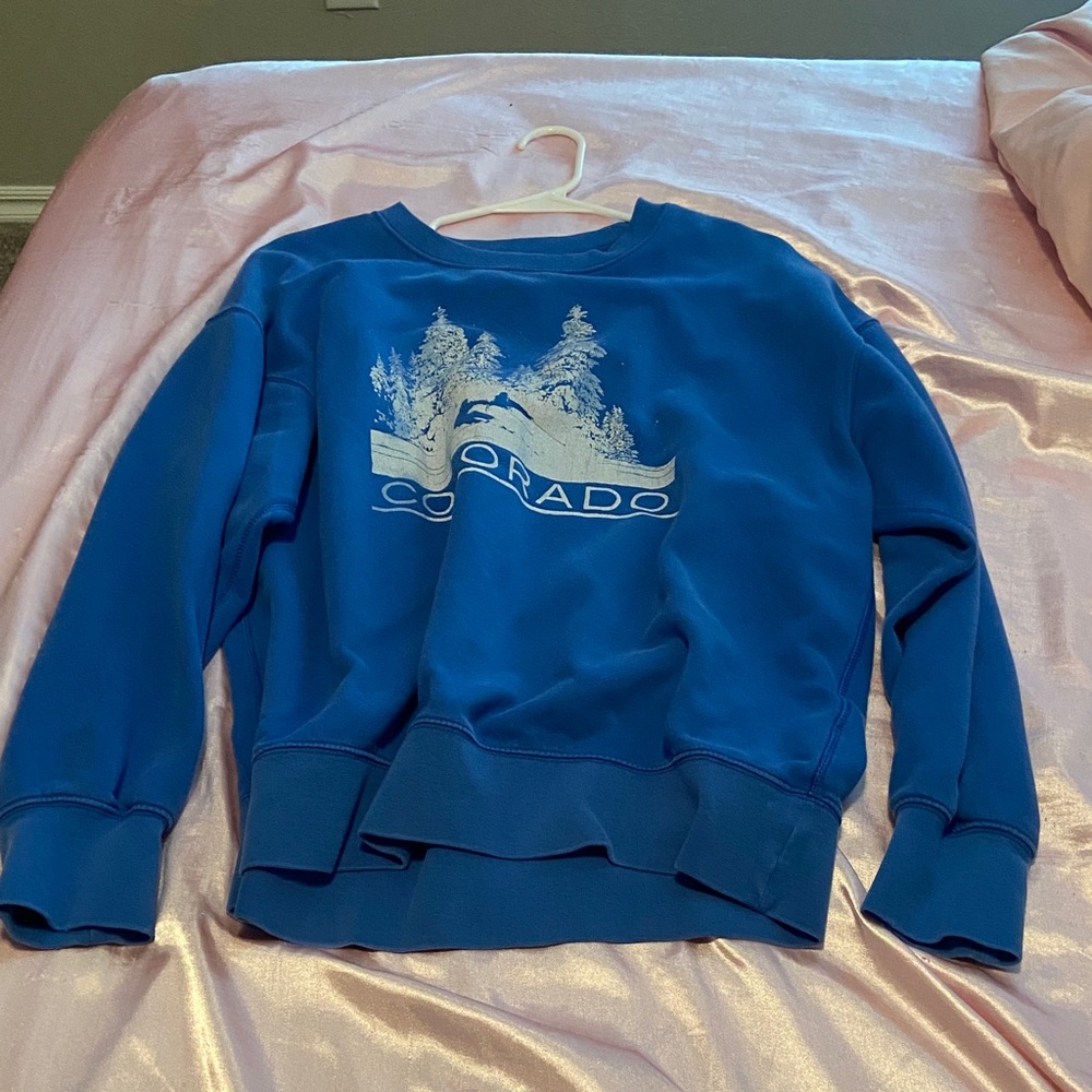 Aerie Blue Graphic Sweatshirt